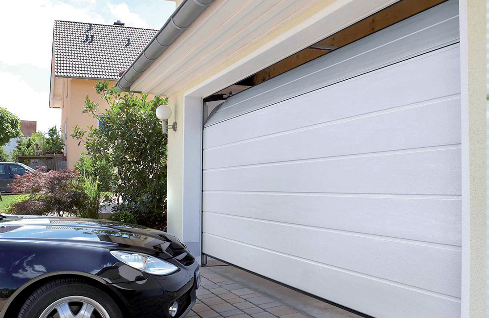 Grey composite front door close up