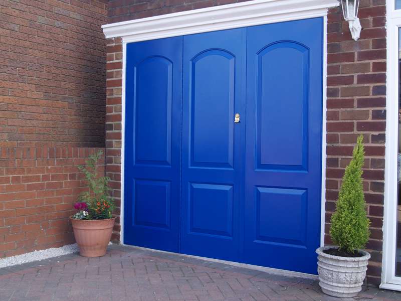 Grey composite front door close up