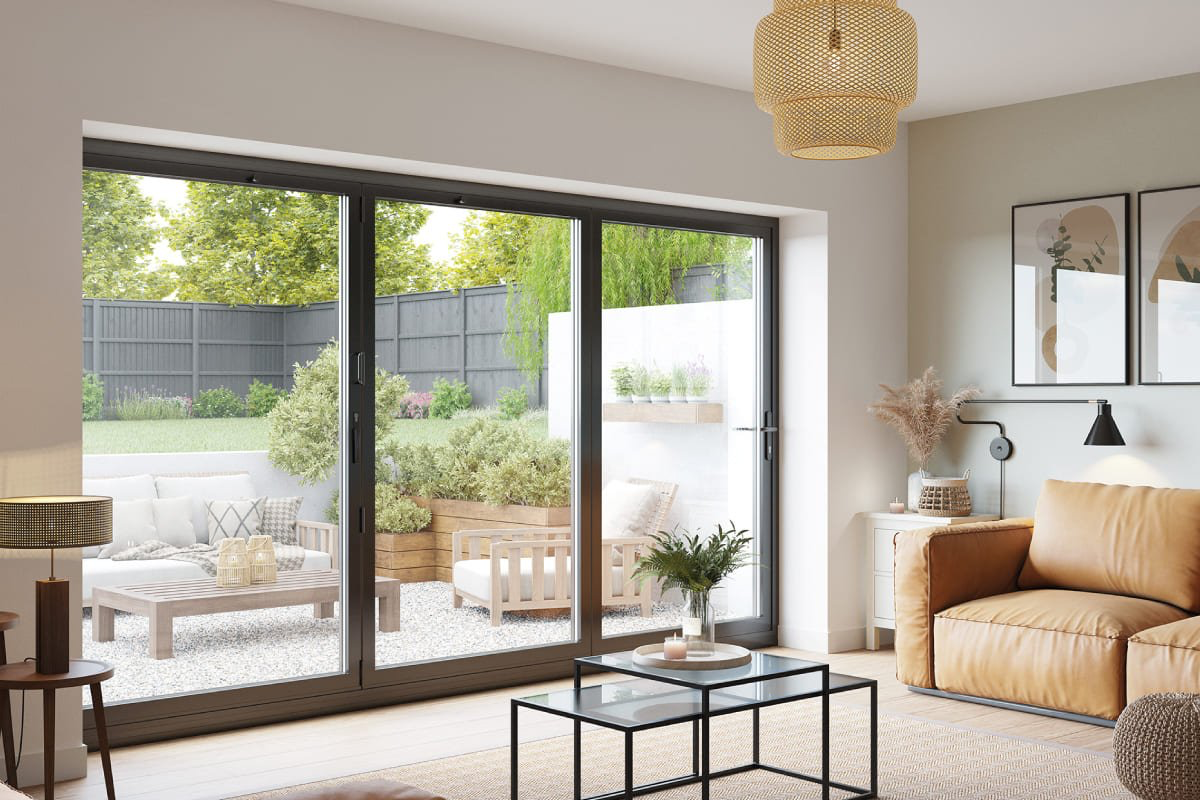 Bi-Fold doors from living room view